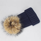 Unisex Knit Beanie Hat With Pom For Winter_Cwah05051