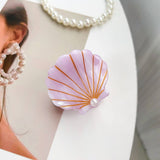 SMALL FRESH PEARL SHELL DOPAMINE AESTHETIC HAIRPIN_CWAHA1503