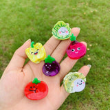 Cwaha4512_New Eggplant, Chili, Vegetable Hair Clip