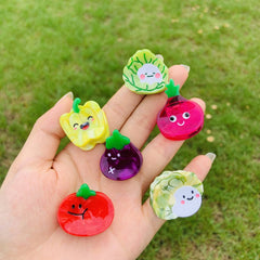 Cwaha4512_New Eggplant, Chili, Vegetable Hair Clip