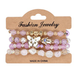 MULTI LAYER BUTTERFLY AND FLOWER BRACELET_CWAJE2230