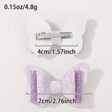 CUTE CARTOON GLITTER BOW HAIR CLIP SET_CWAHA6730