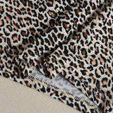 Two-Piece Set Leopard Print Of Halter Top Shorts