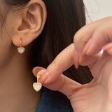 Valentines Day High-End Zircon Heart Earrings