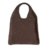 Cwab4568_Hollow Knit Large Capacity Shoulder Tote Bag