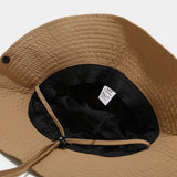 SOLID WIDE BRIM OUTDOOR SUN HAT FOR SUMMER_CWAH3794