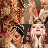 REALISTIC HENNA TATTOO STICKERS BROWN RED LACE_CWMM8361