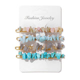 Cwaha5649_Natural Gravel Multi-Color Hair Clip Set