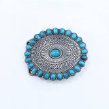 BOHEMIAN TURQUOISE VINTAGE BELT BUCKLE_CWABE0424