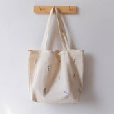 NEW LARGE EMBROIDERED CANVAS TOTE BAG FOR WOMEN_CWAB5638