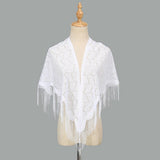 SUMMER WAISTCOAT HOLLOW TASSEL TRIANGLE SHAWL_CWMM1997