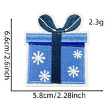 Winter Blue Christmas Graffiti Embroidered Patch_Cwmm4028