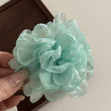 New Super Fairy Gauze Rose Flower Clip_Cwaha4685