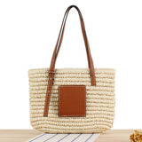 RETRO DAILY LARGE CAPACITY SHOULDER STRAW BAG_CWAB2032