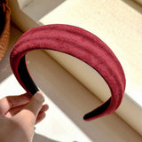 Velvet Headband Women Chic Wide Hair Hoop_Cwaha07778