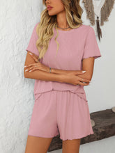 Solid Color Pajamas Short-Sleeved Homewear Set