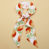 FLORAL LETTER TWILLY SCARF FOR HAIR OR BAG_CWASC0077