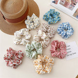 Women Fresh Fabric Broken Flower Hair Tie_Cwaha0841
