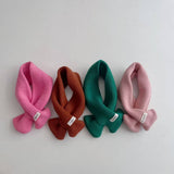 KIDS KNIT SCARF SOFT WARM CROSS NECK WARMER_CWASC2092