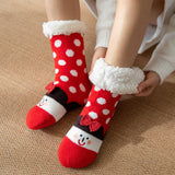 CHRISTMAS STOCKINGS FUZZY INDOOR SLIPPER SHOES_CWMS0727