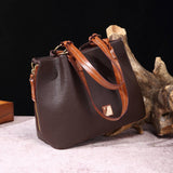 RETRO PEBBLE LITCHI GRAIN TEXTURE SHOULDER BAG_CWAB0926