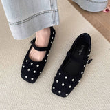 RHINESTONE FLAT MARY JANES FOR WORK STYLE_CWSHF0165