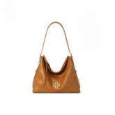 Vintage Ruched Tote Small Shoulder Leather Bag_Cwab5324