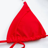 SNAKE PRINT BIKINI SEXY SOLID COLOR SWIMWEAR_CWMW0748