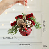 Cwmm10364_Christmas Bell Antler Bow Pinecone Tree Ornaments