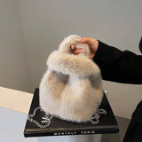 Winter Imitation Rex Rabbit Fur Handbag Plush_Cwab3958