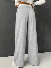 Straight Drum Draw Rope Color Contrast Slacks