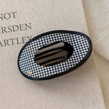 Leopard Houndstooth Hair Clip Chic Side Pin_Cwaha07916