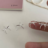 Versatile High-End Line Bow Earrings For Women