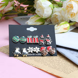 CUTE AND SIMPLE CHRISTMAS ALLOY EARRINGS GIFT SET_CWMM2633