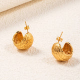 RETRO SIMPLE DESIGN STAINLESS STEEL EARRINGS_CWMM3600