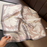 FLORAL SCARF FOR WOMEN ELEGANT GIFT SQUARE WRAP_CWASC0615