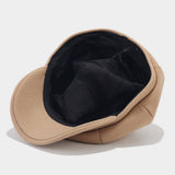 Winter Wool Beret Cap Retro Newsboy Octagonal Hat_Cwah04703