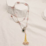 NICHE HIGH END TASSEL PEARL SWEATER NECKLACE_CWAJE3898