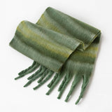 PLAID FLUFFY SCARF WARM TASSEL WINTER WRAP_CWASC0996