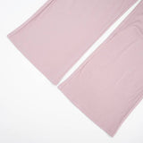 V-Neck Fitted Cardigan Lace-Up Wide-Leg Pant Set