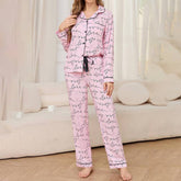 Two-Piece Pajamas With Long Sleeves And Trousers