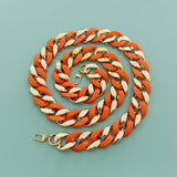 LARGE RESIN ACRYLIC BAG CHAIN WIDE STRAP_CWMM5065