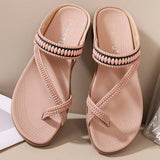 CROSS STRAP COMFORTABLE CASUAL SANDALS SLIPPERS_CWSHS0529