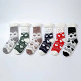 LOVE HEART FLOOR SOCKS FUZZY INDOOR SLIPPER SHOES_CWMS0726