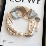 Pearl Magnetic Skinny Silk Neck Scarf_Cwasc03931