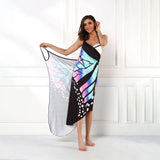SEXY 3D BUTTERFLY PRINT SLING BEACH COVER UP_CWBLS0496