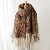 GEOMETRIC COLORBLOCK TASSEL SCARF FOR FALL WINTER_CWASC2773