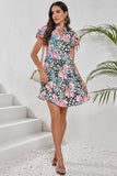 Stylish Matching Color Print Slimming Dress