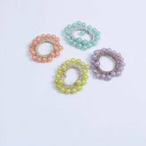 CUTE JELLY BEAD HAIR TIE BOHO SIMPLE HIGH ELASTIC_CWAHA6784