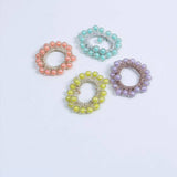 CUTE JELLY BEAD HAIR TIE BOHO SIMPLE HIGH ELASTIC_CWAHA6784